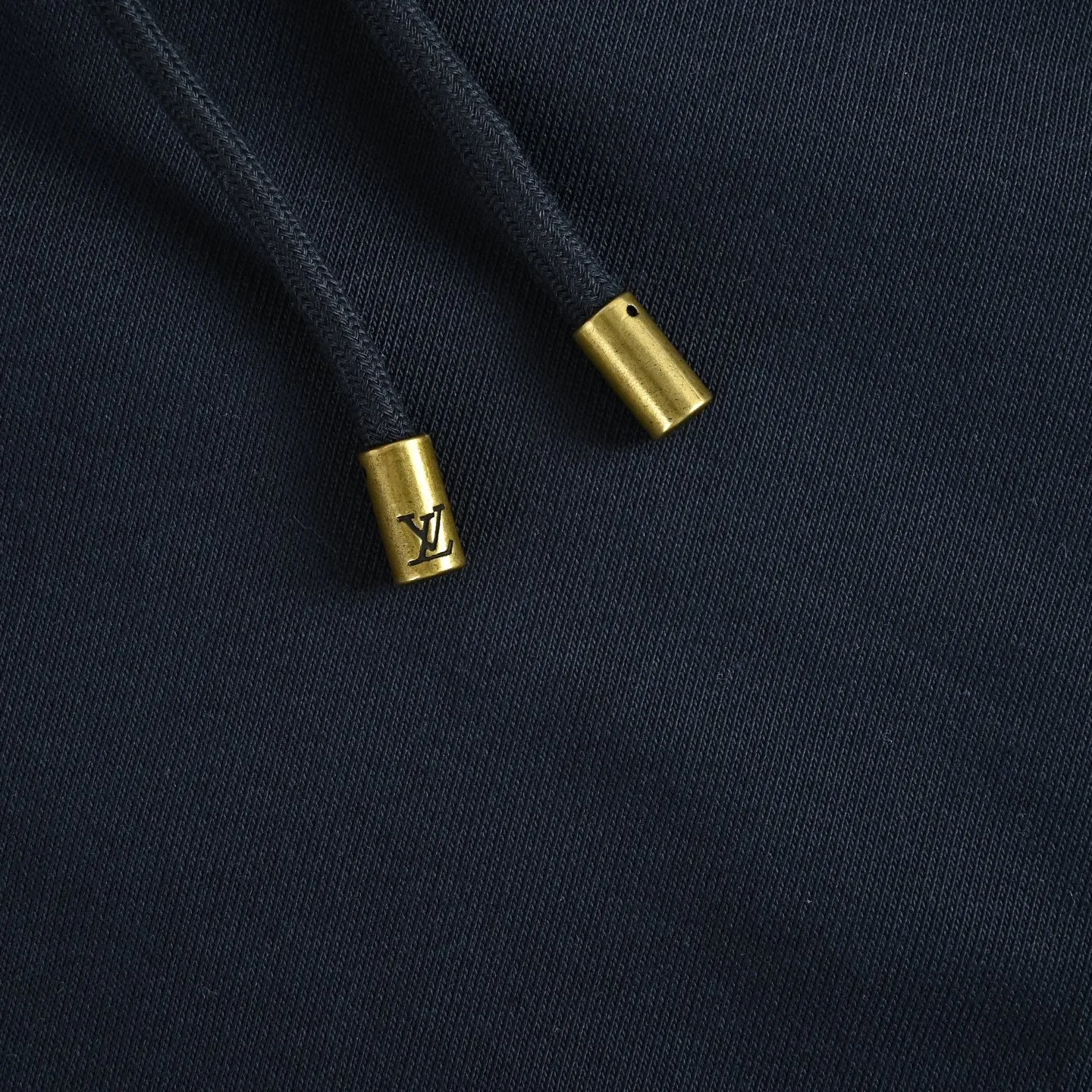 Louis Vuitton/Louis Vuitton leather logo zipper hooded jacket